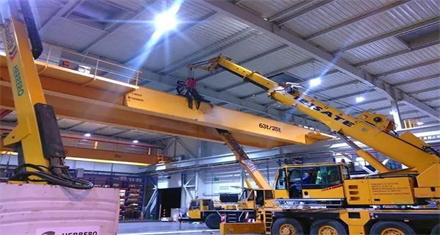 double girder overhead crane installation and commissioning